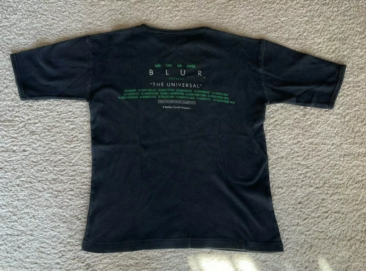 1年保証』 激レア ユニバーサル Tシャツ ブラー(Blur)1995年製