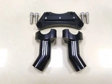 4.5" Handlebar Risers + Top Clamp For Harley 1" Bar Dyna Sportster Softail Black