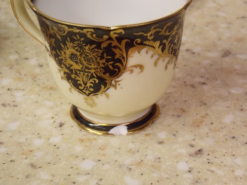 "NORITAKE" PORZELLAN HANDBEMALT PORZELLAN TASSE & UNTERTASSE SET 2 GEDECKE. JA. EIN PAAR! - Bild 8 von 9