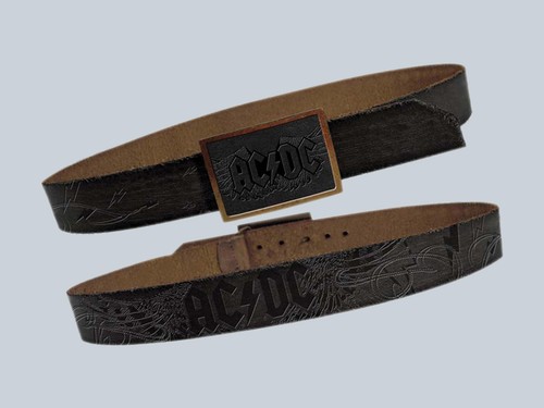 AC/Dc Belt Power Up Pwr Up Allover Print Angus Young Real Leather SIZE S New - 第 1/1 張圖片