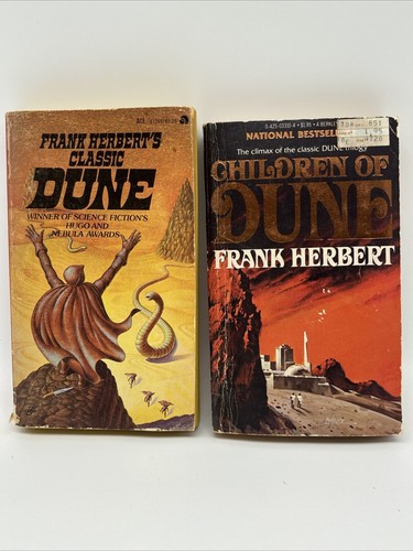 DUNE MESSIAH & Children of Dune FRANK HERBERT Signed HILARY CLARCQ