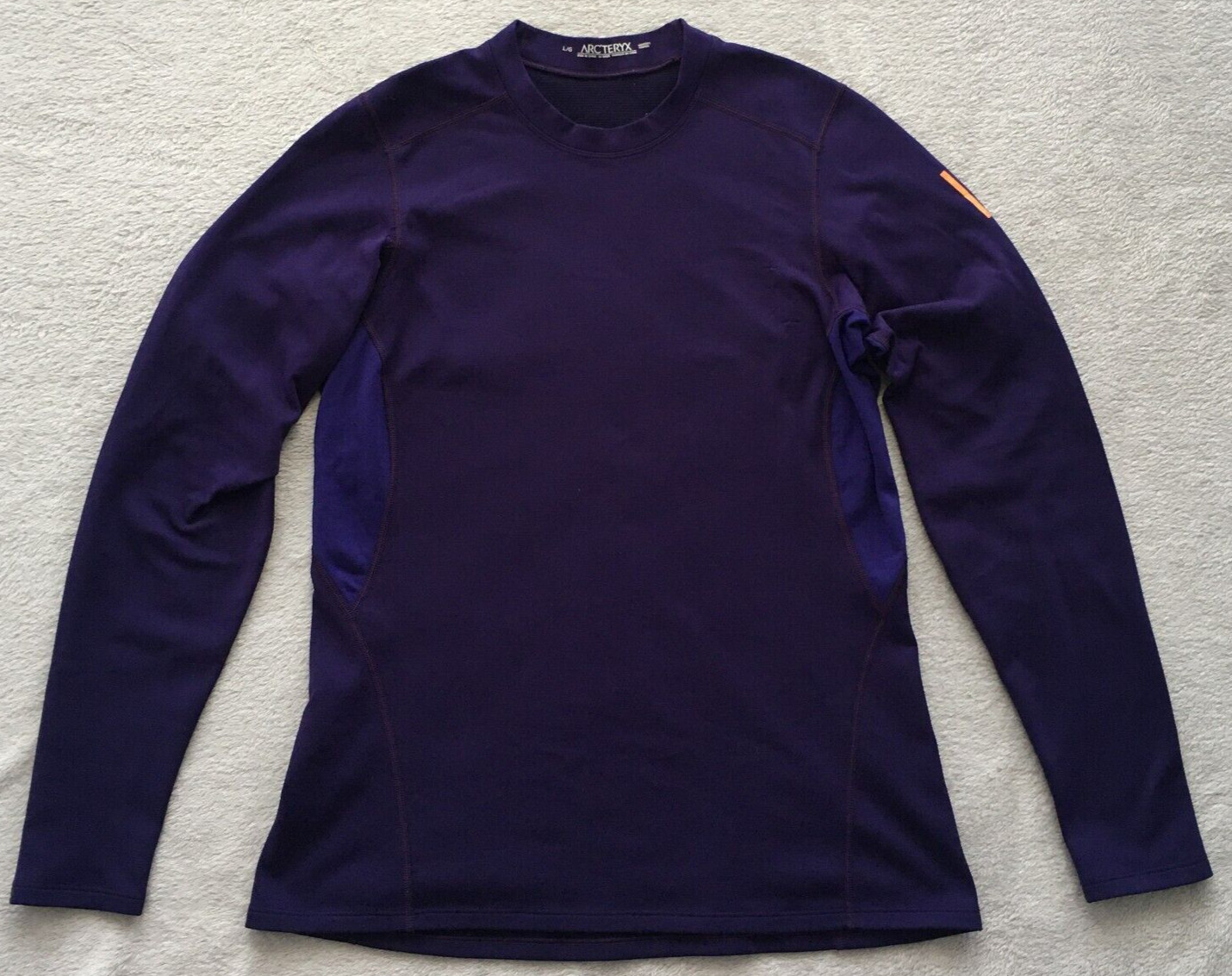 Arcteryx Mujer Azul Térmico Capa Base Camisa Manga Larga Jersey Talla L