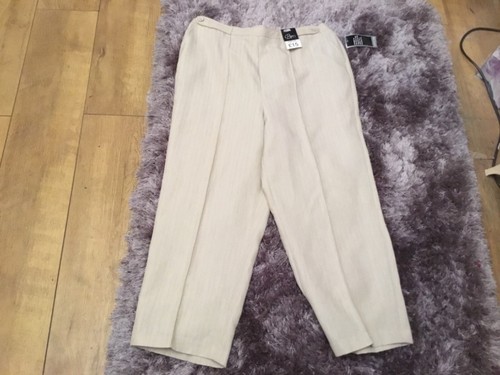 cream elasticated waist trousers leg 