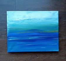 Painting Abstract Horizon Art Small Original Art BIN