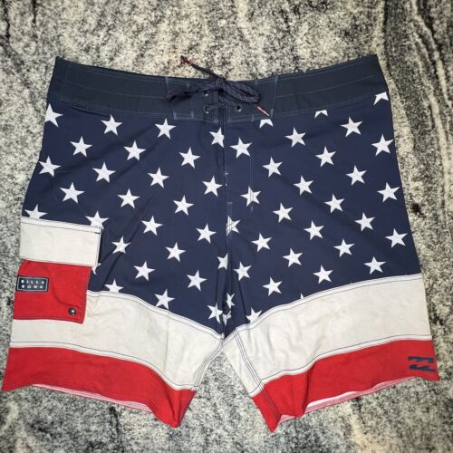 Billabong Pump X Platinum X Board Shorts Para Hombre Talla 33 Nadar EE. UU. Bandera Estrellas Nuevo Sin Etiquetas - Imagen 2 de 9