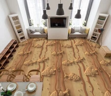 3D Relief Fish SKE2057 Floor WallPaper Print Decal Epoxy Floor Deco Kay