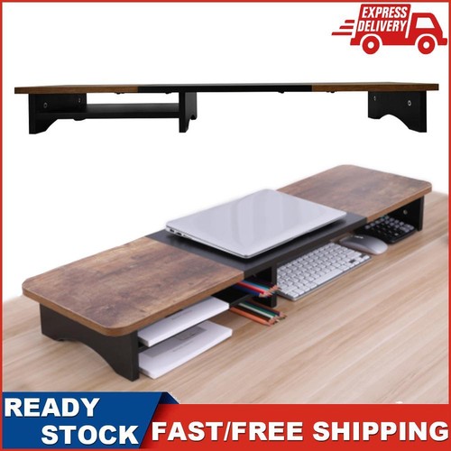 Dual Monitor Stand with Storage Multi-Purpose for Computer Laptop Printer TV