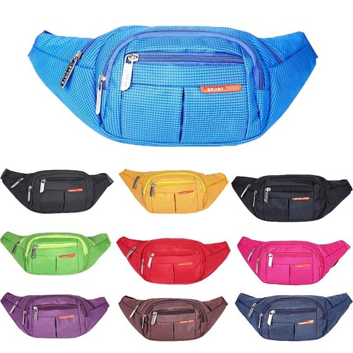 Wasserfest Damen Herren Bauchtasche Leinwand Hüfttasche 4 Fächer Gürteltasche - Bild 1 von 20
