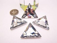 Crystal Comet Argent Light 30mm Rare Vintage Swarovski 6209 Triangle Pendant