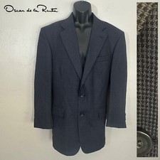 Oscar de la Renta Blazer 42R Gently worn 100 wool 2 button Ventless 22" armpit