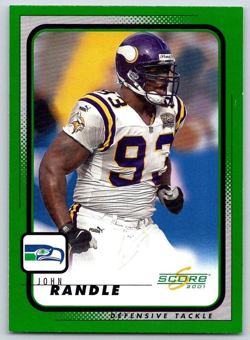 2001 Score JOHN RANDLE #186 Seattle Seahawks HOF