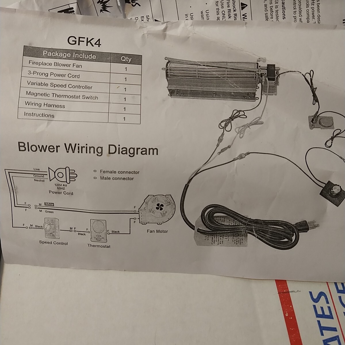 Fireplace Blower Kit for Heatilator, Majestic, Lennox, Temco Fireplace