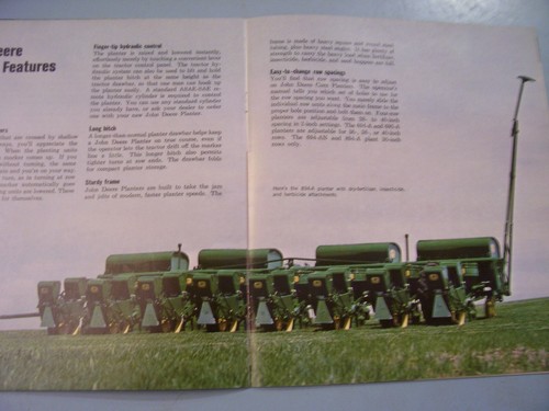 ORIGINAL JOHN DEERE ADVERTISING -JD - 4 6 8 ROW PLANTERS -8 x 9"-1966 - Picture 5 of 6