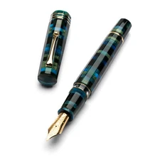 Leonardo Dodici Fountain Pen in Mosaico with Gold Trim - 1.1mm Stub Nib -NEW
