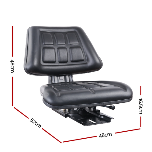 Giantz Tractor Seat Forklift Excavator Truck Universal Replacement PU Chair New - Picture 2 of 7