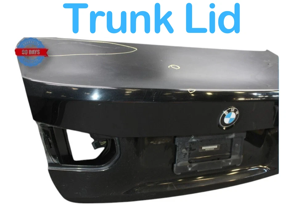 12-18 宝马 320i 328i Active Hybrid 3 后后备箱盖组件黑色 Oem — 第 2/4 张图片