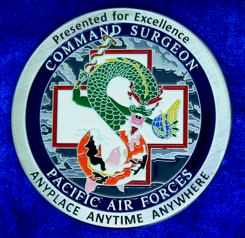 USAF PACAF Pacific Air Forces Command Surgeon Challenge Coin C-70