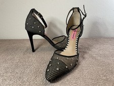 Betsy Johnson - Falon Women  s Heels Embellished w/ Adjustable Strap, Size 8M