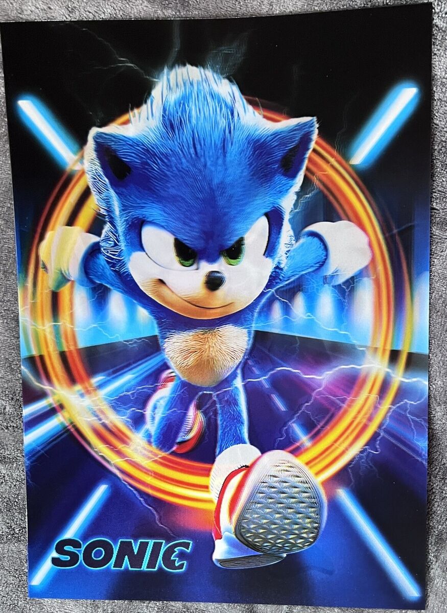 Sonic the Hedgehog-Sonic- 3D Poster 3DLenticular Effect-3 Images In One