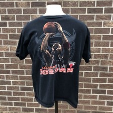 Vintage Michael Jordan Black Chicago Bulls Salem Sports Single Stitch T-Shirt XL