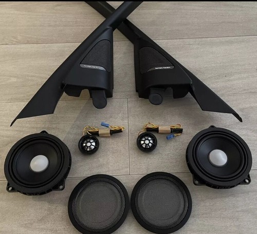 BMW F30 F31 F80 HARMAN KARDON TOP HIFI SPEAKERS TWEETERS COVERS RETROFIT SET - Picture 3 of 9