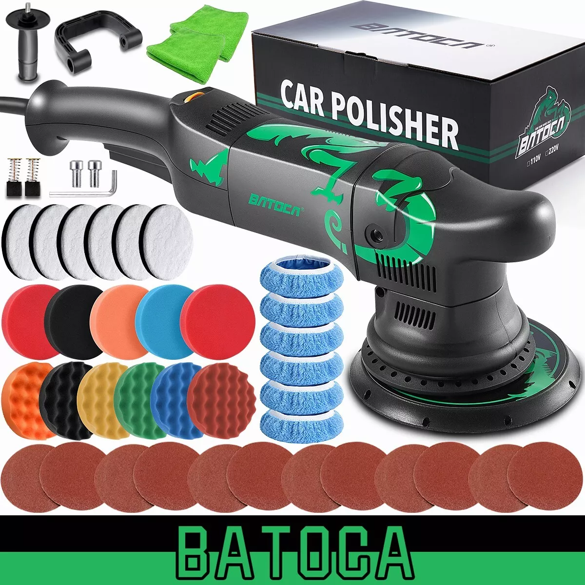 220V Electric Car Polisher Wax Buffer Machine Variable Speed Tools - EU  Polishing+Sponges