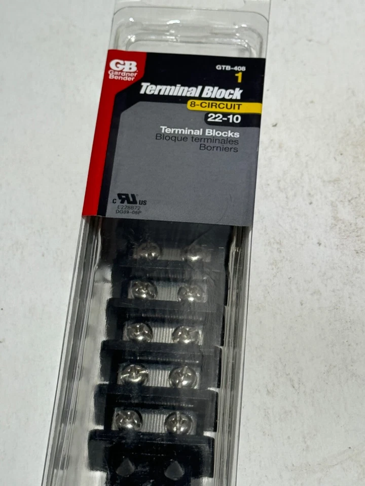 Gardner Bender GTB-408 22-10 AWG 30A Double Row 8 Circuit Terminal Block - Image 2 of 4