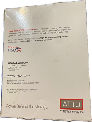 ATTO FF-NS12 FastFrame NS12 Dual-Port 10GbE SFP+ PCIe 2.0 BRAND NEW SEALED - Photo 4/4