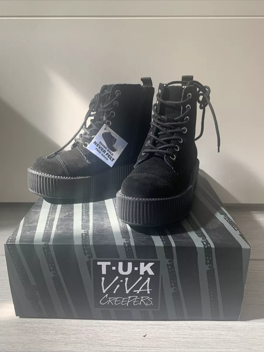 TUK Black Suede Viva Mondo Creeper Shoe