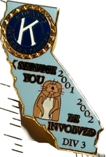 KIWANIS INTERNATIONAL 2001-2002 DIV 3 Service You Be Involved Lapel Pin