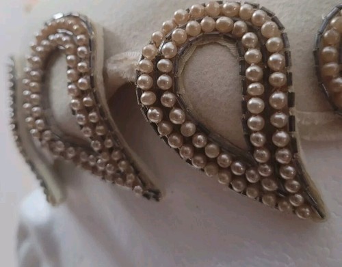 De Colección Lázaro Fieltro Cuentas Remolino Sombrero Beige Boda Gatsby Abadía Art Deco Aleta - Imagen 2 de 24