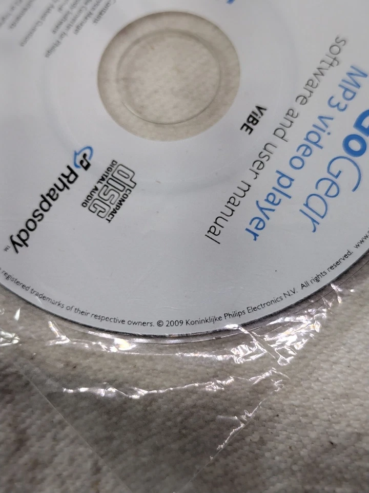 Philips GoGEAR Software and User Manual Mini disc ONLY for MP3 Video Player 2009 - Image 4 of 4