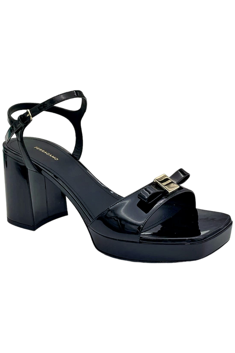 Ferragamo♪SALE♪MARIKA Ferragamo Women's Marika Platform Block Heel Sandals Black
