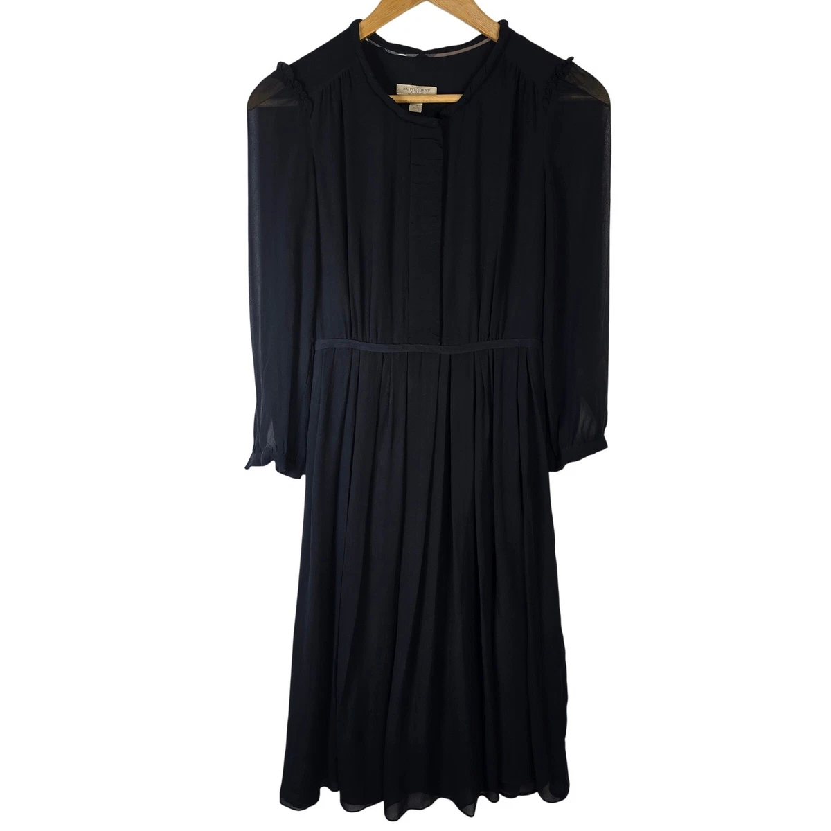 chinese dress ladies Burberry Lace Long Sleeve Midi Dress (White/Purple)  The Closet New York