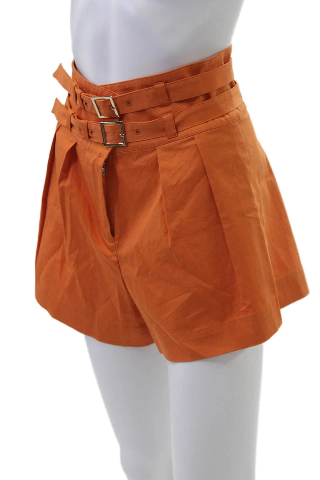 Pantalones Cortos Intermix Unisex Chino Naranja Hebilla Talla 4 Foto 2 de 4