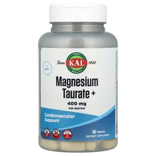 KAL Magnesium Taurate  400 mg 90 Tablets Vegan, Vegetarian