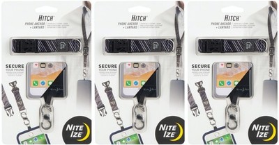 Nite Ize Hitch Phone Anchor + Lanyard - Black (3-Pack)