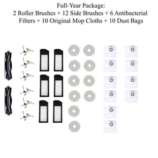 For Ecovacs X1/T10 Omni/Turbo Parts Main/Side Brush Cover Filters Mops Dust Box