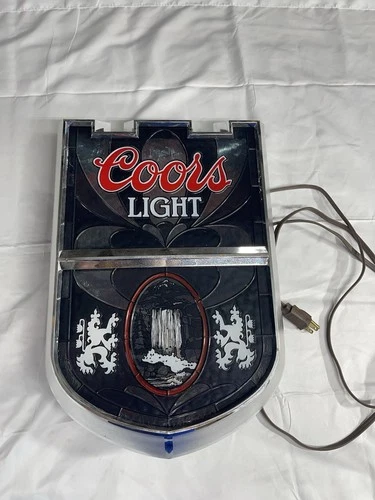 Vintage Coors Beer Lighted Waterfall Shield Sign 1970’s RARE - Tested, Working!!
