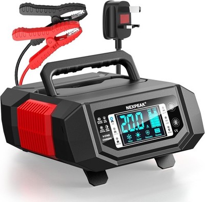 NEXPEAK NC320 1-20A Autobatterieladegerät, 12V und 24V Smart Automatic Battery Cha