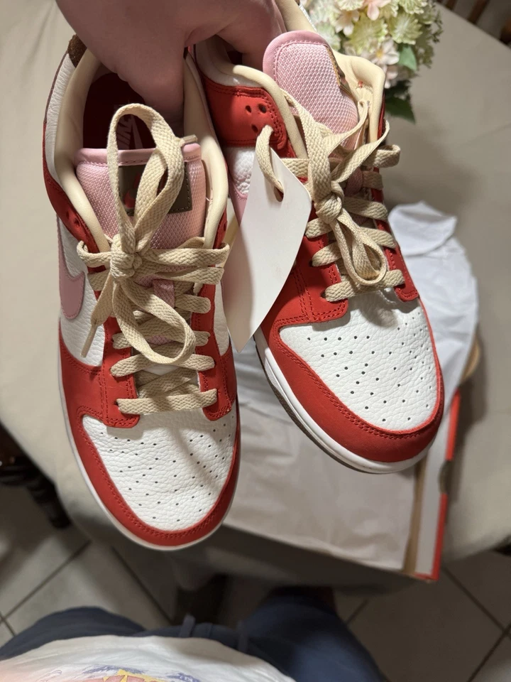 Nike Dunk Zapatillas bajas Rojo Blanco Rosa Bacon M/11 W12.5 Foto 3 de 4