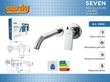 Waschtischarmatur Wandarmatur Seven Chrom Einbau Wassersparend Art. 94006 dfh