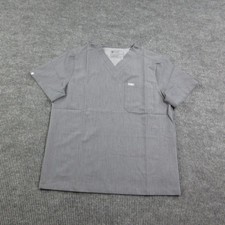 FIGS Shirt Mens M Gray Leon V-Neck Three-Pocket Technical Collection Scrub NWT