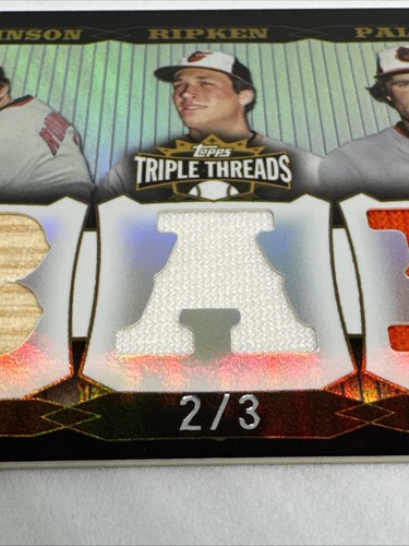 2006 Topps Triple Threads Relic Combos Robinson Palmer Ripken Jr #TTRC-77 2/3 - Picture 4 of 22