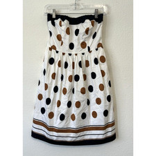 The Limited 80's Style Y2K Polka Dot Strapless Fit & Flare Dress Size 2