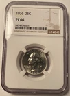 1936 Washington Quarter NGC PF66 Gem Proof Key Date