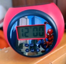 Marvel Spider-Man Alarm Clock Projects Spiders On Ceiling Changes Color