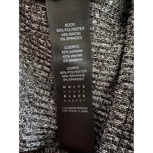 Top jaspeado negro con hombros descubiertos XL White House Black Market para mujer - Imagen 10 de 11