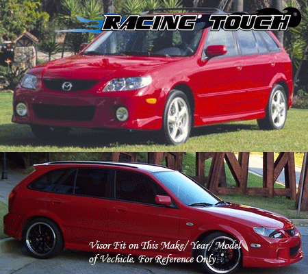 Viseras deflector JDM 4 piezas protector contra la lluvia Mazda Protege5 2002 2003 2004 2005 02-05 - Imagen 7 de 7
