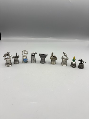 Lot 9 Pewter Souviner Thimbles Brookgreen Gardens, Majesty Of The Sea, St Louis+